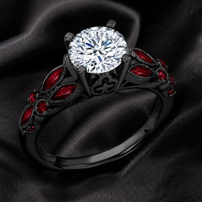 Sterling Silver 10K 14K 18K Gold Custom Engraved Moissanite Engagement Wedding Ring