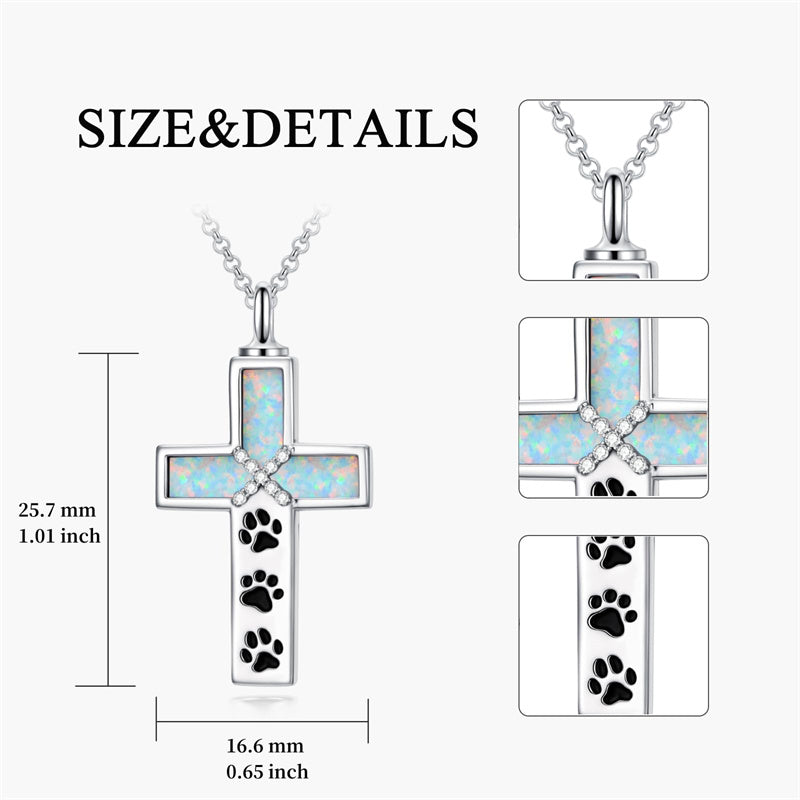 Sterling Silver Abalone Shell Opal Butterfly Dragonfly Tree of Life Pet Paw Cross Urn Necklaces for Ashes