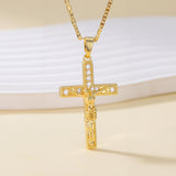 14K Gold Plated Cross Infinity  Pendant Necklace  for Women