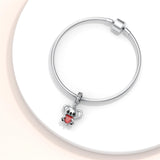 Sterling Silver Cubic Zircon Koala Pig Butterfly Scorpion Dragonfly Bead Charms