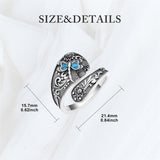 Sterling Silver Hummingbird Butterfly Dragonfly Bee Adjustable Spoon Rings