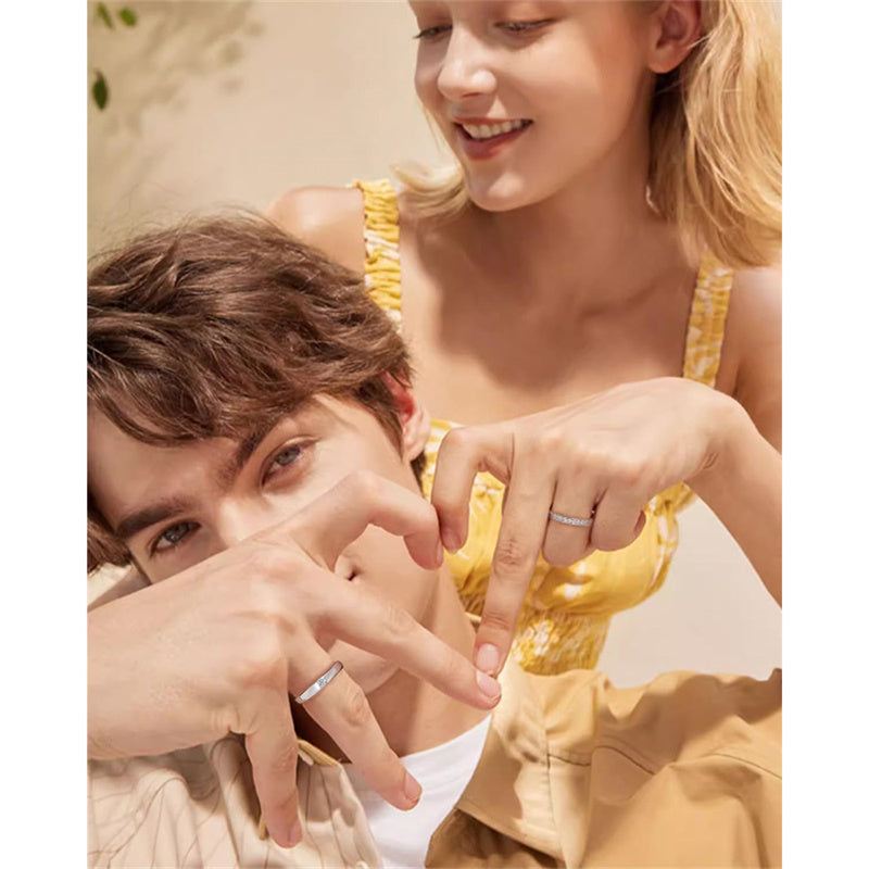 Copper Cubic Zirconia Cubic Adjustable Couple Rings