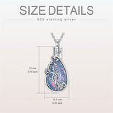Sterling Silver Rose Urn Necklace for Ashes