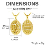 Sterling Silver Saint Christopher St Michael Saint Sebastian Amulet Pendant Necklace