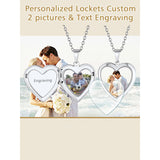 Copper Personalized Photo Heart Pendant Necklace