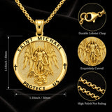 Patron Saint Medal Gold Plated Catholic Pendant Christian Religious Necklace Amulet Jewelry