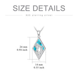 Sterling Silver Turquoise Horse Pendant Necklace