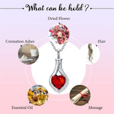 Sterling Silver Teardrop Urn Necklace Urn Necklace Keepsake Memorial Jewelry Gifts for Women Girls Men (with Filling Tool)