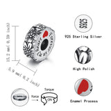 Sterling Silver Cremation Urn Bead Charm for Ashes Keepsake Pendant Fit Bracelet Memorial Jewelry Gifts for Women