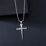Sterling Silver Crucifix Jesus Pendant Necklace