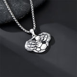 Sterling Silver Bear Claw Basketball Baseball Football Sports Pendant Necklace for Men