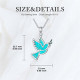 Sterling Silver Dove Hummingbird Red Cardinal Pendant Necklace