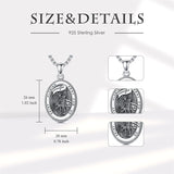 Sterling Silver Saint Joseph St Michael Saint Peter Saint Christopher Religious Pendant Necklace