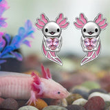 Axolotl  Earrings Studs 925 Sterling Silver Christmas Halloween Jewelry