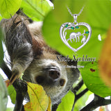 Sterling Silver Raccoon Dolphin Sea Otter Wolf Sloth Mother Daughter Pendant Necklace