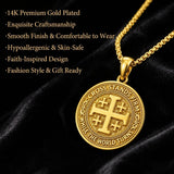 14K Gold Plated Cross Pendant Necklace  Religious Faith Jewelry Gifts for Christmas