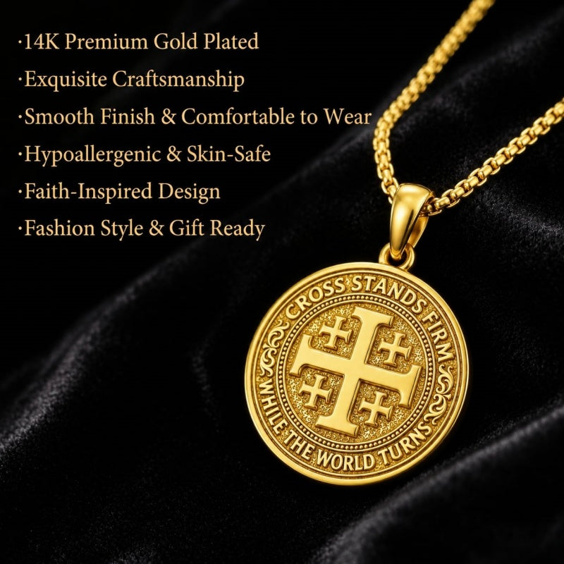 14K Gold Plated Cross Pendant Necklace  Religious Faith Jewelry Gifts for Christmas