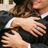 Sterling Silver 2026 Personalized Birthstone  Engraved Graduation Ring for Women