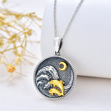 Sterling Silver Raccoon Dolphin Sea Otter Wolf Sloth Mother Daughter Pendant Necklace