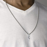 Sterling Silver Animal Angel Wings Pet Jesus Bullet Urn Necklaces for Ashes for Men