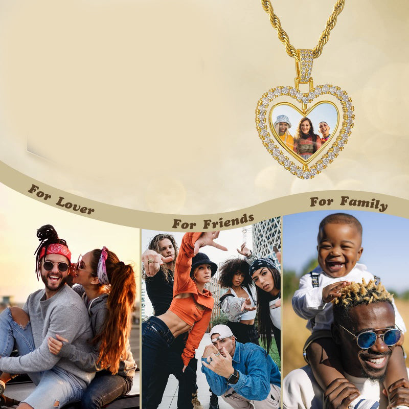 14K Gold Plated Personalized Photo Pendant Necklace Personalized Gift