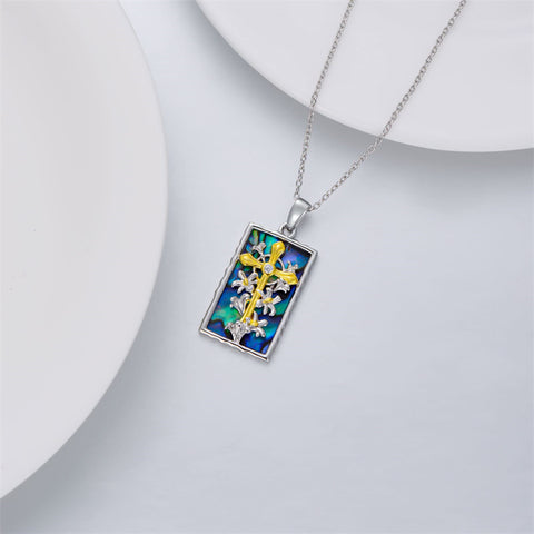 Sterling Silver Lion Semicolon Rose Sunflower Cross Pendant Religious Necklace