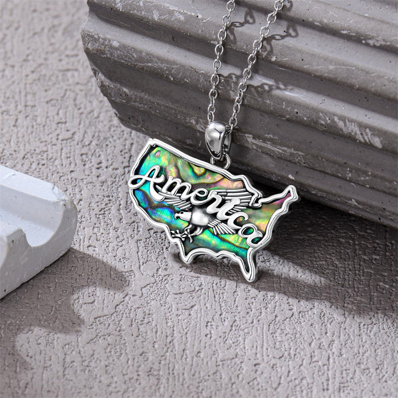 Sterling Silver Jamaica America Texas Africa Map Pendant Necklace Country Map Chain Jewelry Gifts