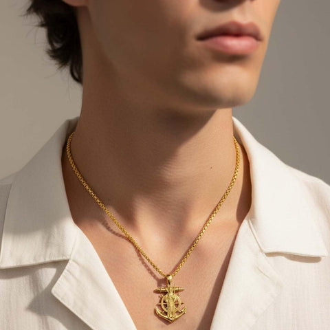 Christian Religious Medal Amulet 14K Gold Plated Pendant  Necklace