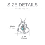 Sterling Silver Cubic Zirconia Moonstone Butterfly Pendant Necklace