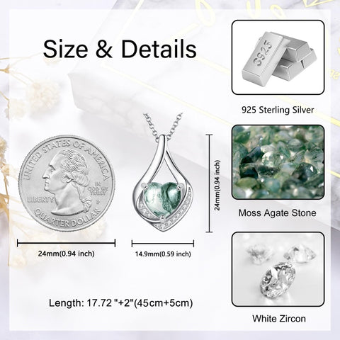 Sterling Silver Heart Shape Tear Dangle Urn Necklace for Ashes