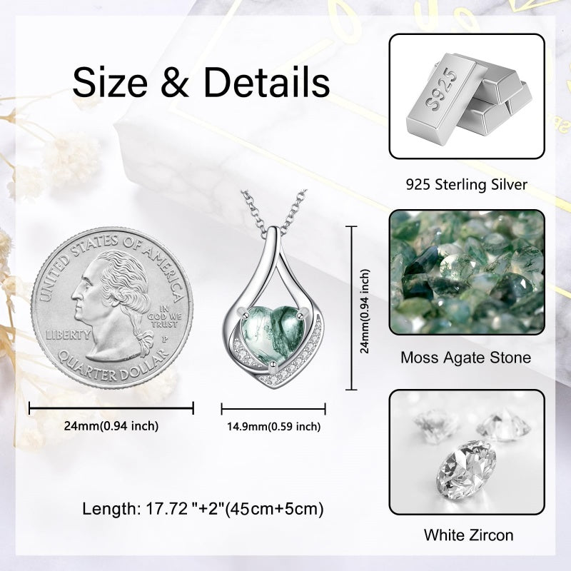 Sterling Silver Heart Shape Tear Dangle Urn Necklace for Ashes