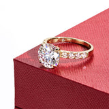 14K Gold Round Cut Moissanite Wedding Anniversary Ring