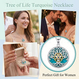 Sterling Silver Turquoise Sun and Moon AA Sobriety Celtic Knot Cross DNA Star of David Tree of Life Pendant Necklace