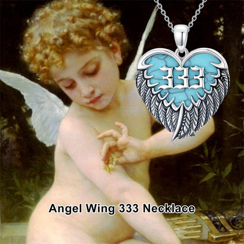 Sterling Silver Turquoise Angel Number 11:11 111 333 444 Pendant Necklace