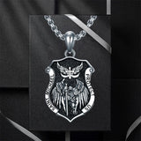 Saint Michcel Necklace 925 Sterling Silver Amulet Medal Jewelry for Men Women with 2.5mm 22"+2" Rolo Chain (with Gift Box)