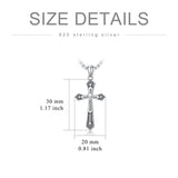 Sterling Silver Cross Christian Pendant Necklace