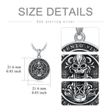 Sterling Silver Personalized Photo Memento Mori Pendant Skull Pendant Necklace