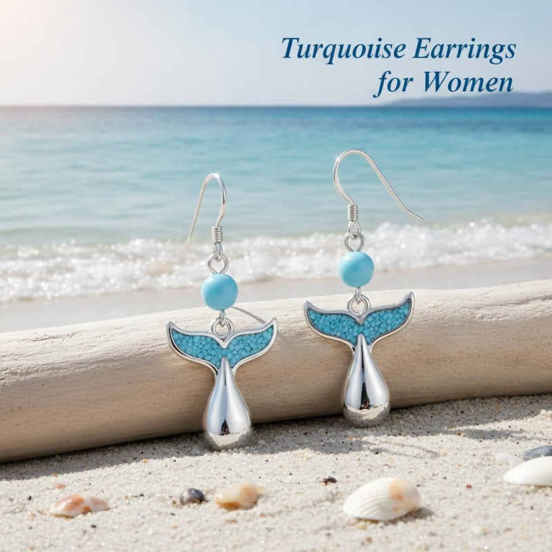 Sterling Silver Turquoise Owl Dragonfly Butterfly Hummingbird Dangle Earrings