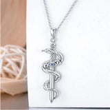 Sterling Silver Medieval Sword Dagger Pendant Necklace