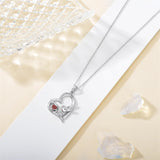 HummingbirdNecklace 925 Sterling Silver for Women Girls Heart Pendant Jewelry Mother's Day Christmas Gifts