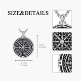 Sterling Silver Personalized Text Compass Urn Necklaces for Ashes