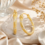 14K Gold Plated Hoop Earrings  Birthday Anniversary Jewelry Gift for Her