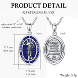 Sterling Silver Saint Christopher St Michael Saint Sebastian Amulet Pendant Necklace