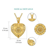 10K 14K 18K Gold Personalized Photo Tree of Life Bee Sunflower Rose  Pendant Necklace