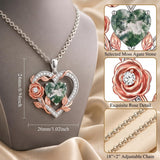 Sterling Silver Teardrop Gemstone Rose Butterfly Infinity Heart Necklace for Women