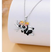 Sterling Silver Panda Pendant Necklace
