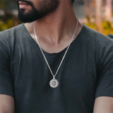 Compass Urn for Ashes Cremation Jewelry 925 Sterling Silver Memorial Necklace Urn for Human Ashe of Loved Ones