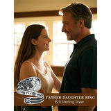 Sterling Silver Father Daughter Adjustable Spoon Ring Engraved with I Love You Forever