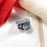 Copper Personalized Birthstone Engraved Class Ring High School College University Graduation Gift