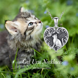 Sterling Silver Heart Rabbit Dog Cat Butterfly Dragonfly Hummingbird Wolf Urn Necklace for Ashes